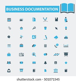 business documentation icons