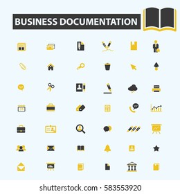 business documentation icons
