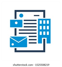 Business documentation and other icon concept