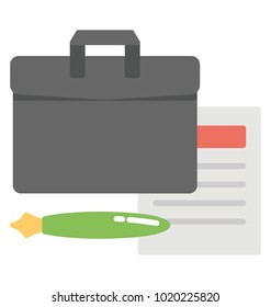 
Business documentation, portfolio flat icon

