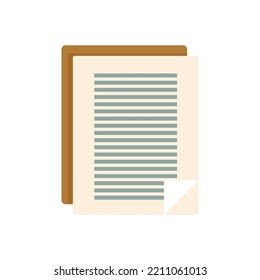 Icono de documentos comerciales. Icono vectorial de documentos empresariales aislado en fondo blanco