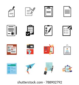 Business documents icon set