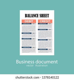 Business documents. Vector illustration in flat design.