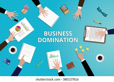 Business Assesment Team Working Together Maps Stock Vector (Royalty ...