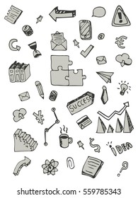 Business doodle icon, Illustrator vector design. Free hand drawn concept.