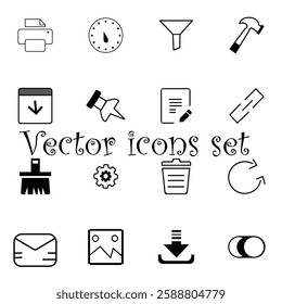 Business Doodle Icons Vector Set Stock Vector