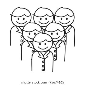 business doodle team work