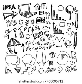 Business Doodles Stock Vector (Royalty Free) 433095712 | Shutterstock