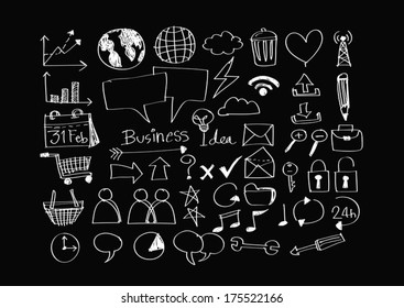 Business doodles idea design