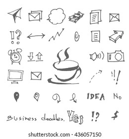 Business doodles sketch handrawn ink.