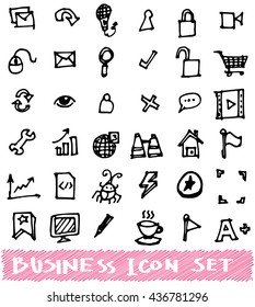 Business doodles sketch vector ink.