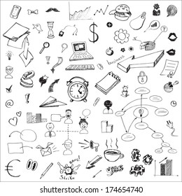 Business doodles. Vector illustration