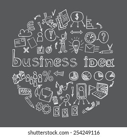 Business doodles. vector illustration