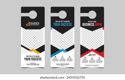 business door hanger template design