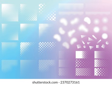 Conjunto de materiales de fondo para la gradación de puntos empresariales