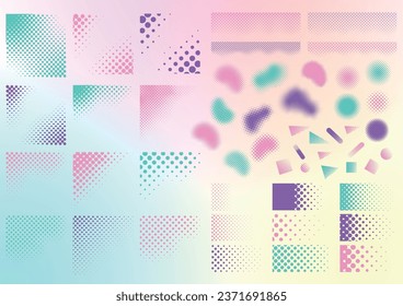 Business dot gradation background material set