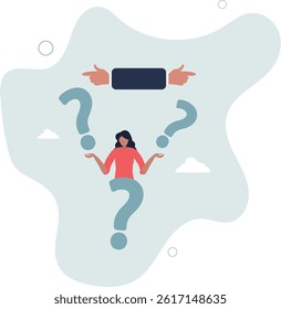 Business doubt choice, make decision on work direction, choose career path or option or alternative concept character life .
