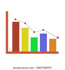 Icono de Business down ilustrado en Vector