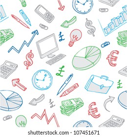 Business drawings seamless vector