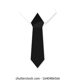 Business dress code and confident, ties on white background. vector tie neck, Illustration necktie clothing with collar