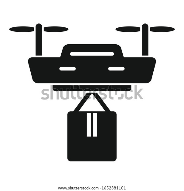Business drone delivery icon. Simple\
illustration of business drone delivery vector icon for web design\
isolated on white\
background