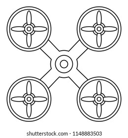 Business drone icon. Outline business drone vector icon for web design isolated on white background