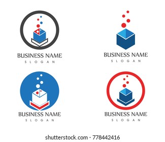 Business drop box logo design template