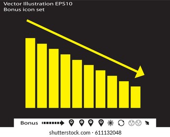 Business drop, icon, vector illustration of Eps10