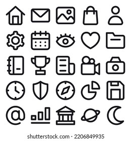 business ecitable vector icons set collection with simple style