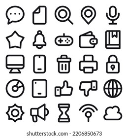 business ecitable vector icons set collection with simple style