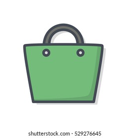 Business Ecommerce Icon vector illustration colored filled shopping bag