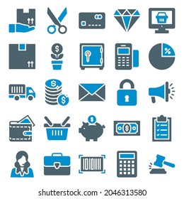Business and Ecommerce vector icon set