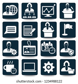 Business and economy vector icon set