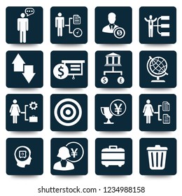 Business and economy vector icon set