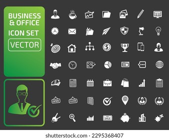 Business and economy vector icon set