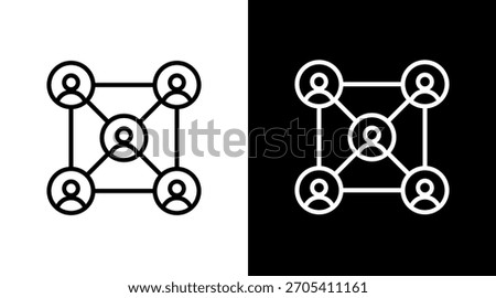 Business Ecosystem White Icon Set Design