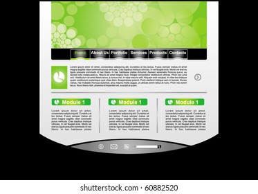 Business editable web page template with abstract header