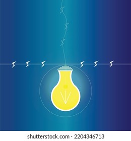 business and education bulb with shinning light vector design