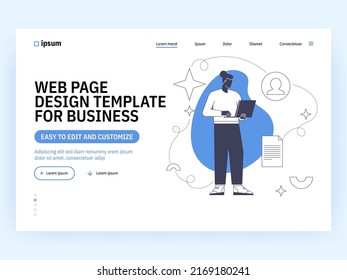 Business education and career promotion 2D vector concept illustration. Business collaboration. Flat character on cartoon background. Teamwork colourful scene for mobile website presentation