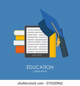Business Education Concept. Trends and Innovation in Education. Vector Illustration EPS10