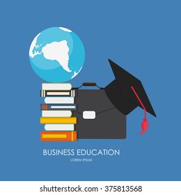 Business Education Concept. Trends and innovation in education. Vector Illustration EPS10  