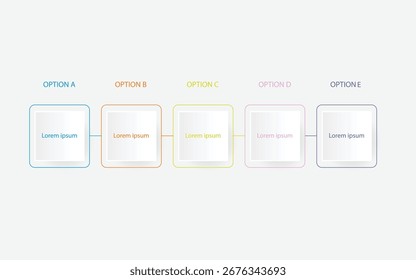 Business and education connection rectangular choice info graphic chart design template.