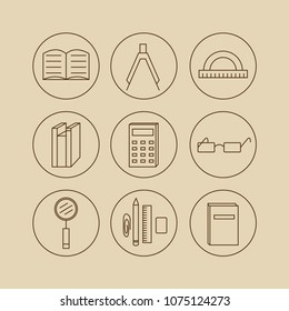 Business education icons. Vector illustration