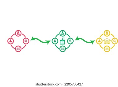 Business education icons. Vector illustration , Set of Outline stroke Education icon Vector illustration. Education symbol line icon on white background vector illustration