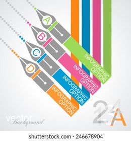Business education Infographics option. Vector illustration. can be used for workflow layout, banner, diagram, number options, step up options, web design.