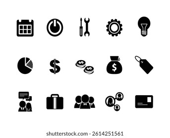Business Education and Learning Icon Set Collection Vector Illustration