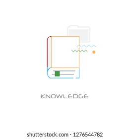 business education learning knowledge concept line style isolated