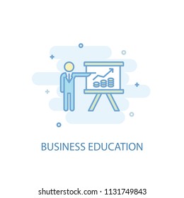 Business education line trendy icon. Simple line, colored illustration. Business education symbol flat design from Entrepreneurship set. Can be used for UI/UX