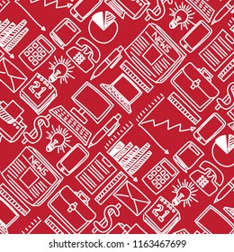 business and education ornament seamless pattern. vector illustration