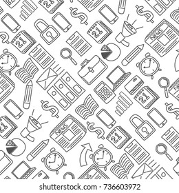 business and education ornament seamless pattern. vector illustration